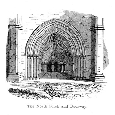 The North Porch and Doorway of the Priory Church by Walter Crane